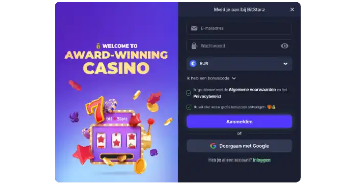 BitStarz casino registratie